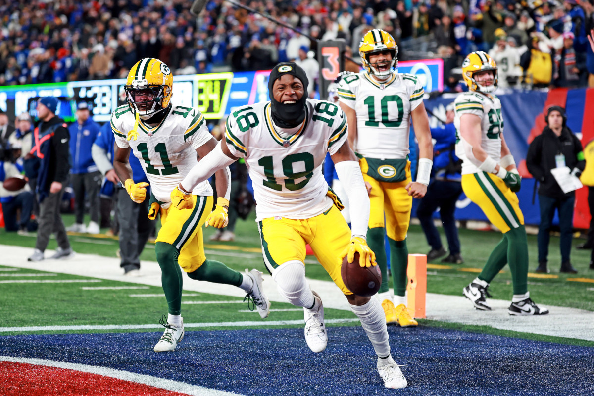 Malik Heath celebrates a go-ahead touchdown