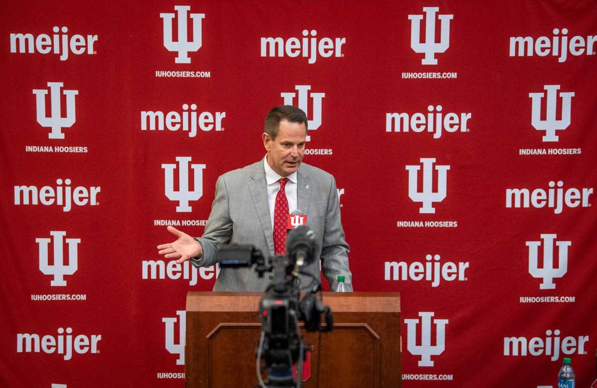 Indiana's newly announced head coach of football Curt Cignetti speaks to the media on Friday, Dec. 1, 2023.