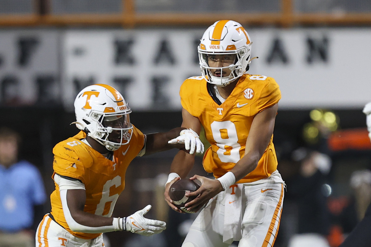 Tennessee Volunteers QB Nico Iamaleava during the win over Vanderbilt. (Photo by Randy Sartin of USA Today Sports)
