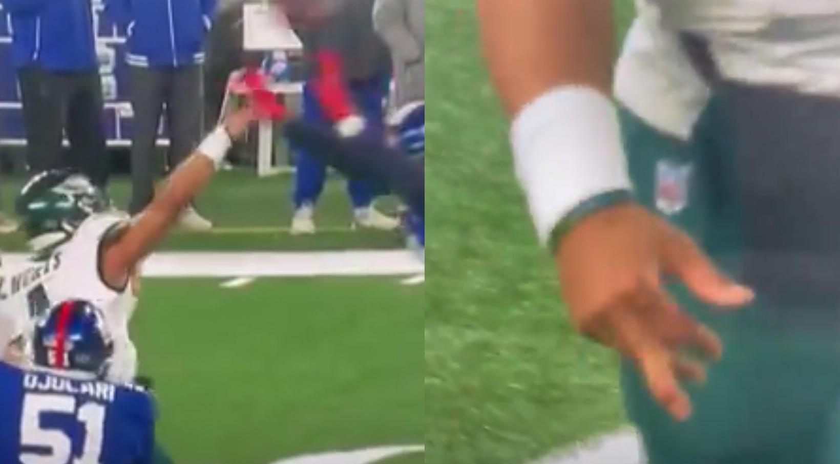 Jalen Hurts' injured finger