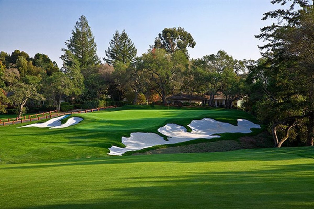 Dr. Alister MacKenzie considered the par-4 16th hole his favorite at Pasatiempo Golf Club, calling it "the best two-shot hole I know." The hole displays a false front tongue of green that was present in several of Augusta National's original holes, and the bold greenside sand bunker is reminiscent of the current bunker at Augusta's 10th.