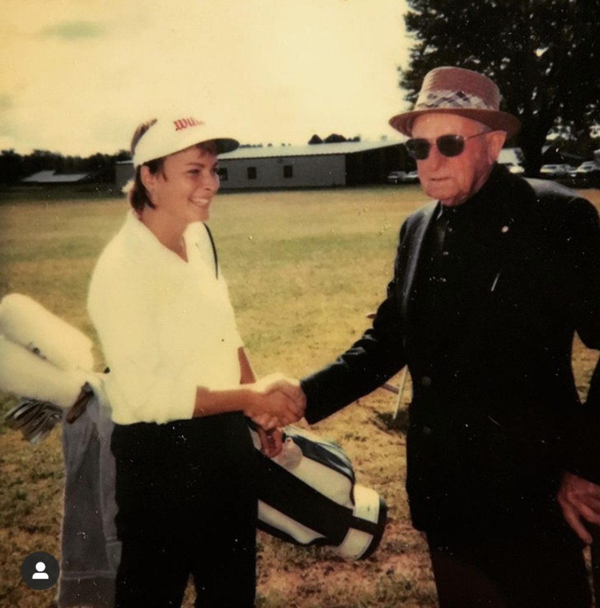 Dottie Pepper and George Pulver share a moment prior to Pepper's second year at Furman University in 1984. 