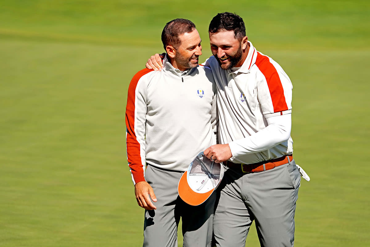 Sergio Garcia and Jon Rahm at the 2021 Ryder Cup.
